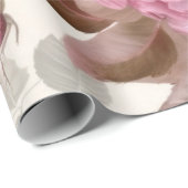 繊細なヴィンテージピンクのバラ ラッピングペーパー (ロールコーナー)