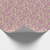 繊細なヴィンテージ独身の・ブラックリーの花 ラッピングペーパー (角)