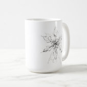 繊細な一つの雪の結晶 コーヒーマグカップ (正面右)