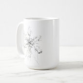 繊細な一つの雪の結晶 コーヒーマグカップ (正面左)