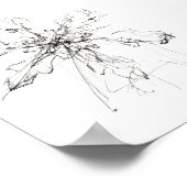 繊細な一つの雪の結晶 ポスター (角)