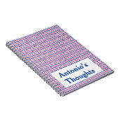 繊細な両性色のプレイド ノートブック (右側)