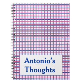 繊細な両性色のプレイド ノートブック