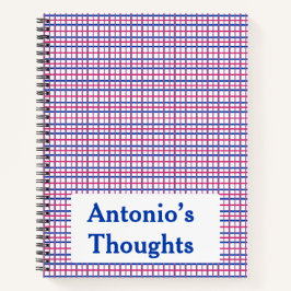 繊細な両性色の格子模様（両面） ノートブック