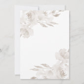 繊細な中立フローラ書道写真 セーブザデート (裏面)