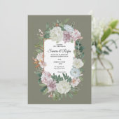 繊細な伝統的結婚式招待状 招待状 (スタンド正面)