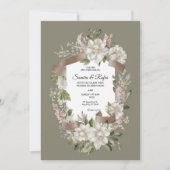 繊細な伝統的結婚式招待状 招待状 (正面)