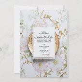 繊細な伝統的結婚式招待状 招待状 (正面)