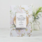 繊細な伝統的結婚式招待状 招待状 (スタンド正面)