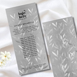 繊細な偽銀の葉のブラシ仕上げ金属カタログ ラックカード