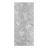 繊細な偽銀の葉のブラシ仕上げ金属カタログ ラックカード (裏面)