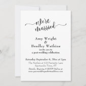 「繊細な優雅さのタイポグラフィ　結婚式後の祝賀会」 招待状 (正面)