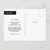 繊細な優雅さの秘密結婚式 案内ポストカード (裏面)