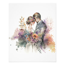 繊細な写真の拡大を伴う新郎新婦