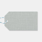 繊細な冬の葉の家族の名前クリスマス ギフトタグ (裏面横)