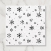 繊細な冬の雪の模様ありがとう フェイバータグ (裏面)
