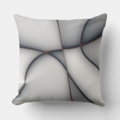 繊細な凸状のグレーピース切り出し クッション (正面)