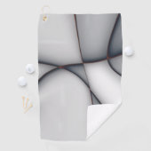 繊細な凸状のグレーピース切り出し ゴルフタオル (インサイチュ)