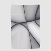 繊細な凸状のグレーピース切り出し ゴルフタオル (正面)