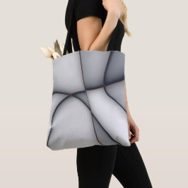 繊細な凸状のグレーピース切り出し トートバッグ