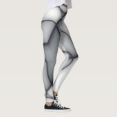 繊細な凸状のグレーピース切り出し レギンス (右)