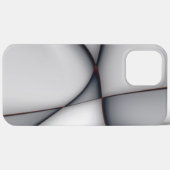 繊細な凸状のグレーピース切り出し Case-Mate iPhoneケース (裏面 (横))