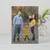 繊細な分岐箔感謝贈フォトカード 箔シーズンカード (立ち正面)