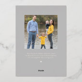 繊細な分岐箔感謝贈フォトカード 箔シーズンカード (裏面)