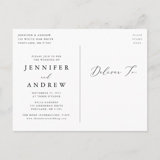 繊細な台本の愛が日付を変える 案内ポストカード (裏面)