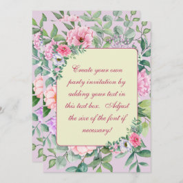 繊細な夏の庭パーティー花の切り離し 招待状
