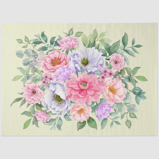繊細な夏の庭パーティー花の切り離し 薄葉紙 (正面)