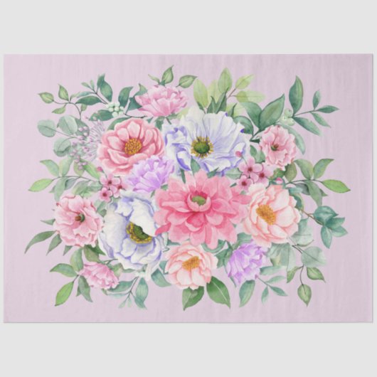 繊細な夏の庭パーティー花の切り離し 薄葉紙 (正面)