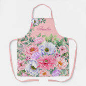 繊細な夏の庭パーティー花 エプロン (正面)