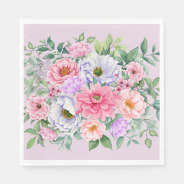 繊細な夏の庭パーティー花 スタンダードランチョンナプキン