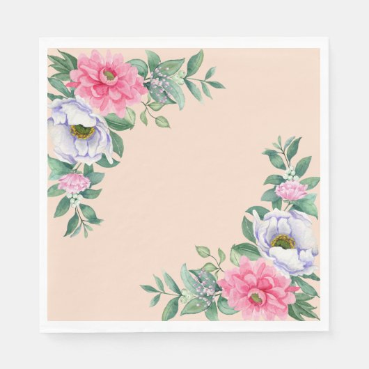 繊細な夏の庭パーティー花 スタンダードランチョンナプキン (正面)