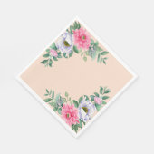 繊細な夏の庭パーティー花 スタンダードランチョンナプキン (角)