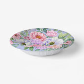 繊細な夏の庭パーティー花 ペーパーボウル (傾斜あり)