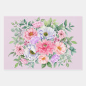 繊細な夏の庭パーティー花 ラッピングペーパーシート (正面)