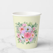 繊細な夏の庭パーティー花 紙コップ (裏面)