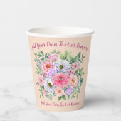 繊細な夏の庭パーティー花 紙コップ (正面)