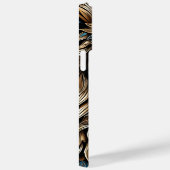 繊細な威厳のある青い詳細を持つライオン Case-Mate iPhoneケース (裏面 / 右)