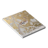 繊細な孔雀の黄金のオリエンタルティーガーデン ノートパッド (アングル)