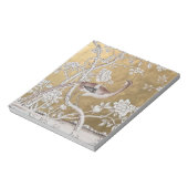 繊細な孔雀の黄金のオリエンタルティーガーデン ノートパッド (回転)