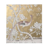 繊細な孔雀の黄金のオリエンタルティーガーデン ノートパッド (正面)