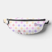 繊細な小さな花花の柄の薄紫名 ファニーパック (レイダウン)