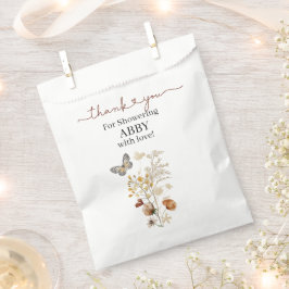 繊細な山花と蝶のパーティー フェイバーバッグ