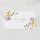 繊細な山花の花束 名刺 (正面)