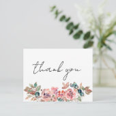 繊細な山花サンキューカード ポストカード (スタンド正面)