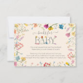 繊細な山花フローラ園の本ベビー 出欠カード (正面)