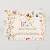 繊細な山花フローラ園の本ベビー 出欠カード (正面/裏面)